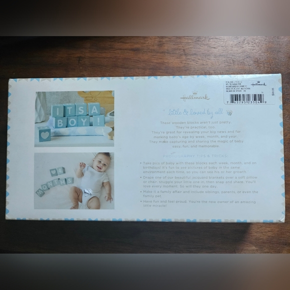 NWT Hallmark wooden block set for baby boys - Picture 4 of 5